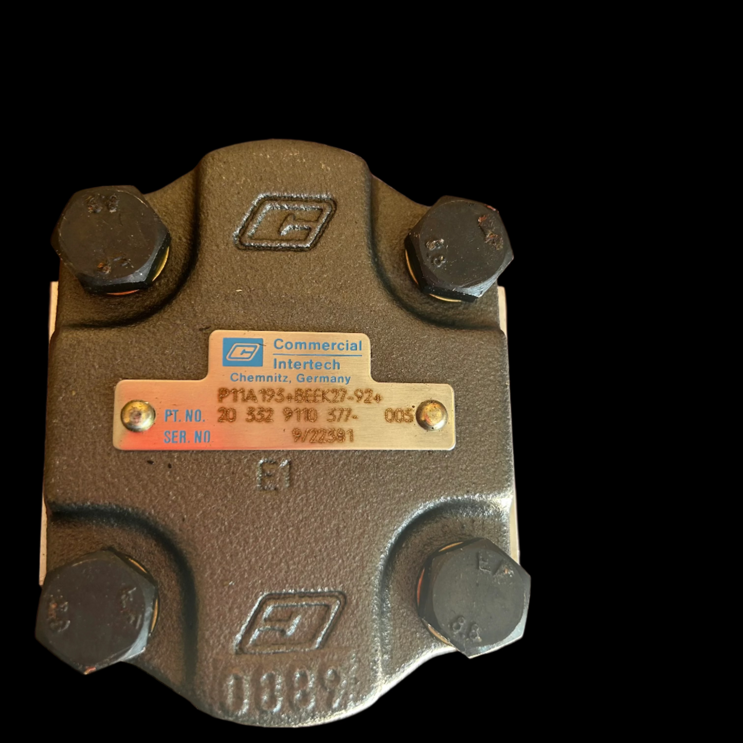 COMMERCIAL/PARKER ALPHA PUMP 3329110377 P11A193+BEEK27-92+