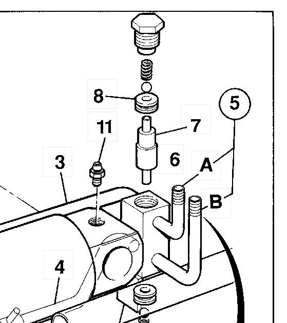 25/944100 JCB Cartridge Check Valve for Sway Ram (Item 8)