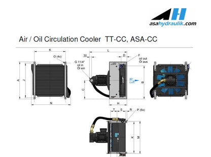 ASA 0176AA47CC CC COOLER 230/400V 50Hz AC 30LPM